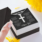 For Dad To Be | I Love You - Stainless Steel Cross Necklace