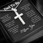 For Dad To Be | I Love You - Stainless Steel Cross Necklace