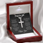 For Dad To Be | I Love You - Stainless Steel Cross Necklace